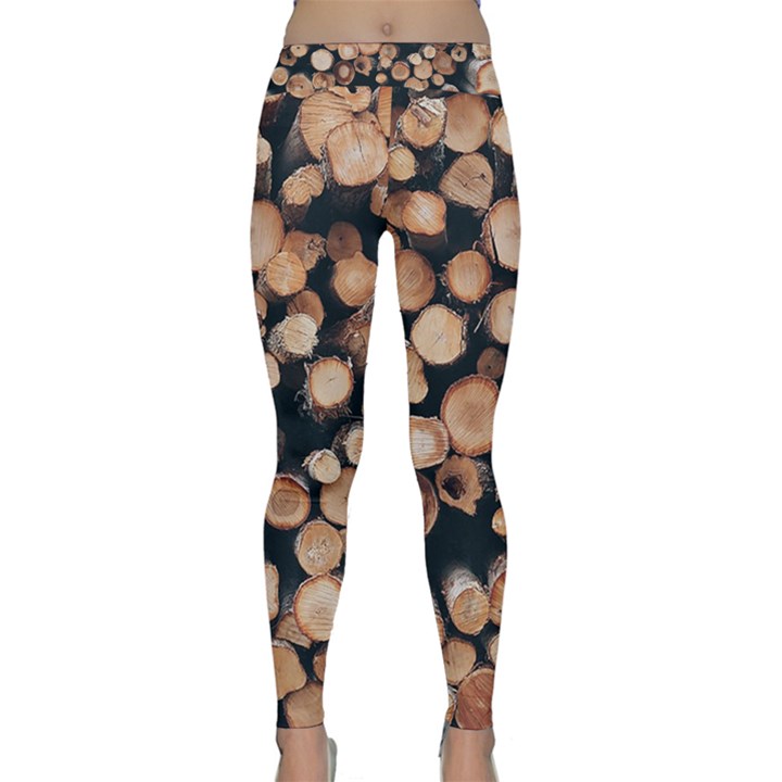 Wood Stick Piles Classic Yoga Leggings