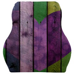 Wood Wall Heart Purple Green Car Seat Velour Cushion  by snowwhitegirl