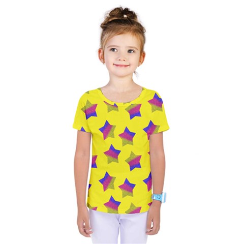 Ombre Glitter  Star Pattern Kids  One Piece Tee by snowwhitegirl