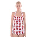 Kawaii Jam Jar Pattern Boyleg Halter Swimsuit  View1