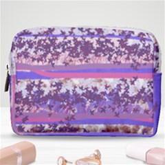 Abstract Pastel Pink Blue Make Up Pouch (medium) by snowwhitegirl