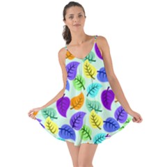 Colorful Leaves Blue Love The Sun Cover Up by snowwhitegirl