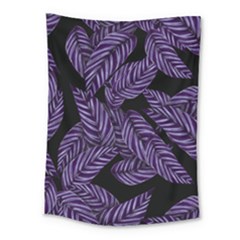 Tropical Leaves Purple Medium Tapestry by snowwhitegirl