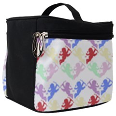 Colorful Cherubs White Make Up Travel Bag (big) by snowwhitegirl