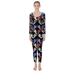 Colorful Cherubs Black Long Sleeve Catsuit by snowwhitegirl