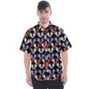 Colorful Cherubs Black Men s Short Sleeve Shirt View1