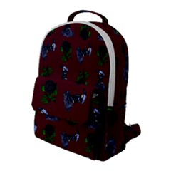 Gothic Girl Rose Red Pattern Flap Pocket Backpack (large) by snowwhitegirl