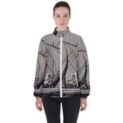 Vintage Ship High Neck Windbreaker (women) by snowwhitegirl