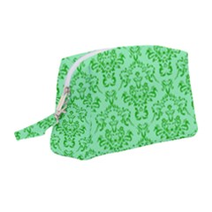 Victorian Paisley Green Wristlet Pouch Bag (medium) by snowwhitegirl