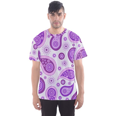 Retro Paisley Purple Men s Sports Mesh Tee by snowwhitegirl