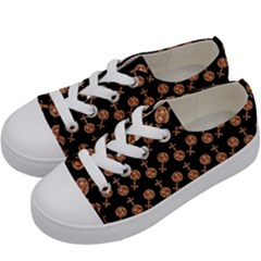 Victorian Crosses Black Kids  Low Top Canvas Sneakers by snowwhitegirl