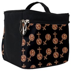 Victorian Crosses Black Make Up Travel Bag (big) by snowwhitegirl