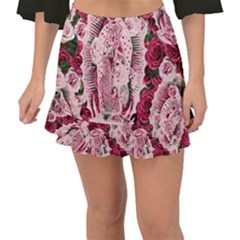 Guadalupe Roses Fishtail Mini Chiffon Skirt by snowwhitegirl