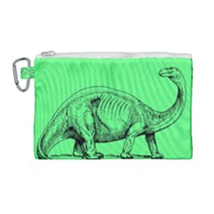 Dinoland Stamp - Canvas Cosmetic Bag (large) by WensdaiAmbrose