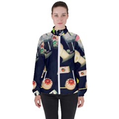 Food High Neck Windbreaker (women) by snowwhitegirl