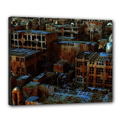 Building Ruins Old Industry Canvas 20  X 16  (stretched) by Pakrebo