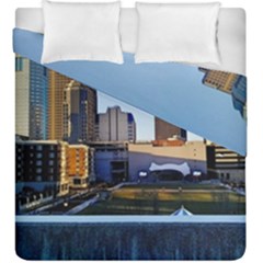 Columbus Skyline Duvet Cover Double Side (king Size) by Riverwoman