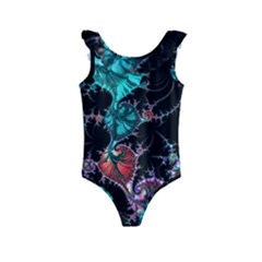 Fractal Colorful Abstract Aesthetic Kids  Frill Swimsuit by Pakrebo