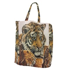 Tiger Cub  Giant Grocery Tote by ArtByThree