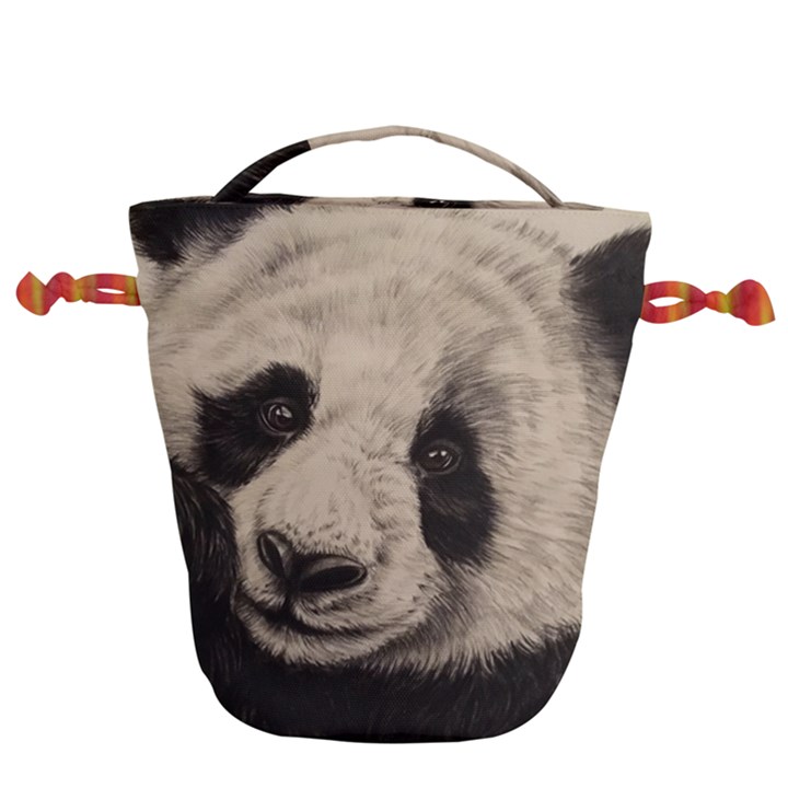 Giant Panda Drawstring Bucket Bag