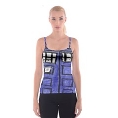 Tardis Painting Spaghetti Strap Top by Sudhe