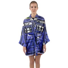 Tardis Painting Long Sleeve Kimono Robe by Sudhe