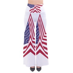 A Star With An American Flag Pattern So Vintage Palazzo Pants by Sudhe