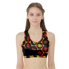 Algorithmic Drawings Sports Bra With Border by Sudhe