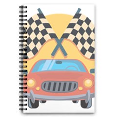 Automobile Car Checkered Drive 5 5  X 8 5  Notebook by Sudhe