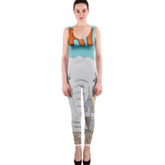 Africa Elephant Animals Animal One Piece Catsuit by Sudhe