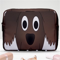 Dog Pup Animal Canine Brown Pet Make Up Pouch (large) by Sudhe