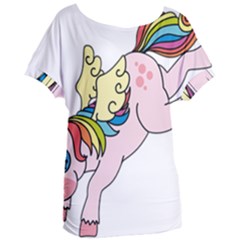 Unicorn Arociris Raimbow Magic Women s Oversized Tee by Sudhe