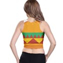 Burger Bread Food Cheese Vegetable Racer Back Crop Top View2