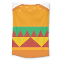 Burger Bread Food Cheese Vegetable Large Tapestry by Sudhe