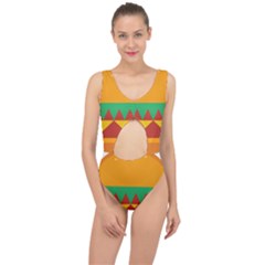 Burger Bread Food Cheese Vegetable Center Cut Out Swimsuit by Sudhe