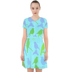 Bird Watching - Light Blue Green- Adorable In Chiffon Dress by WensdaiAmbrose