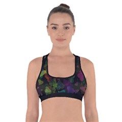 Falling Hearts  Cross Back Sports Bra by LoolyElzayat