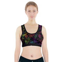 Falling Hearts  Sports Bra With Pocket by LoolyElzayat