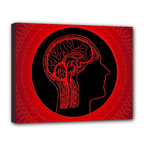 Artificial Intelligence Brain Think Canvas 14  X 11  (stretched) by Sudhe