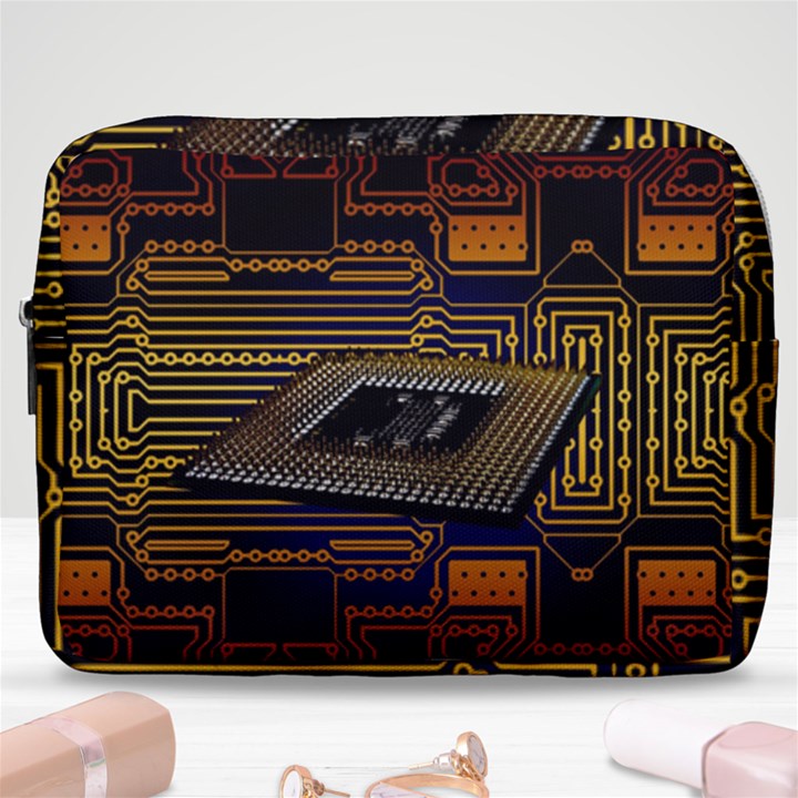 Processor Cpu Board Circuits Make Up Pouch (Large)