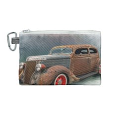 Auto Old Car Automotive Retro Canvas Cosmetic Bag (medium) by Sudhe