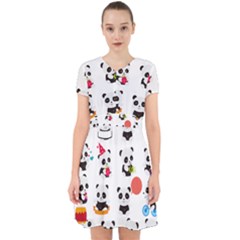 Giant Panda Bear Cuteness Adorable In Chiffon Dress by Sudhe