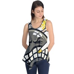 Smoking Cartoon Evil Bomb Cartoon Sleeveless Tunic by Sudhe