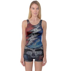 Grateful Dead Logo One Piece Boyleg Swimsuit by Sudhe