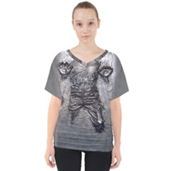 Han Solo V-neck Dolman Drape Top by Sudhe