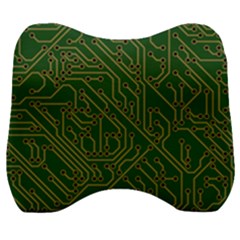 Circuit Board Electronics Draft Velour Head Support Cushion by Pakrebo