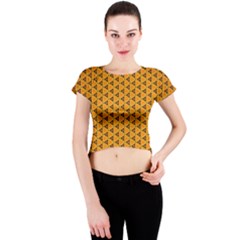 Digital Art Art Artwork Abstract Crew Neck Crop Top by Pakrebo