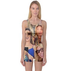 Lele Pons - Funny Faces One Piece Boyleg Swimsuit by Valentinaart