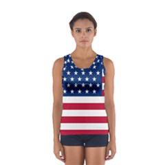 American Flag Sport Tank Top  by Valentinaart