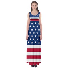 American Flag Empire Waist Maxi Dress by Valentinaart